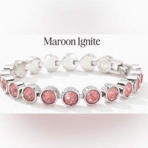 Touchstone Crystal by Swarovski Maroon Ignite ice bracelet BNIB